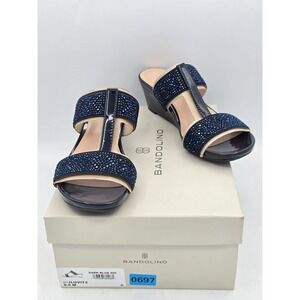 NIB Bandolino Women's Iluvit Sandal - Dark Blue - Size 6.5M